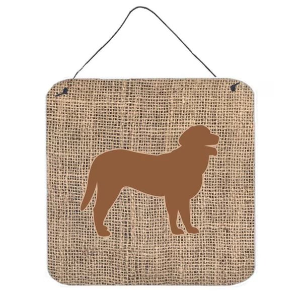 Curly Coated Retriever Burlap And Brown Aluminium Metal Wall Or Door Hanging Prints, Micasa, Mfr#: MI237031